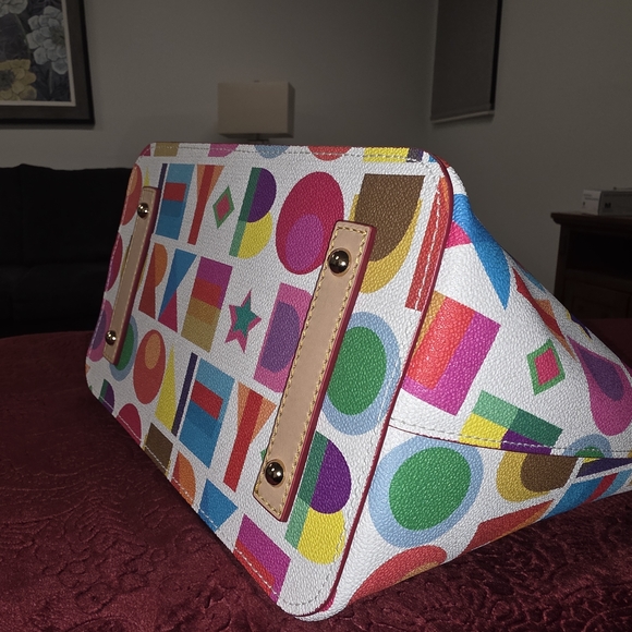 Dooney & Bourke Colorful Geometric Satchel - Picture 7 of 9